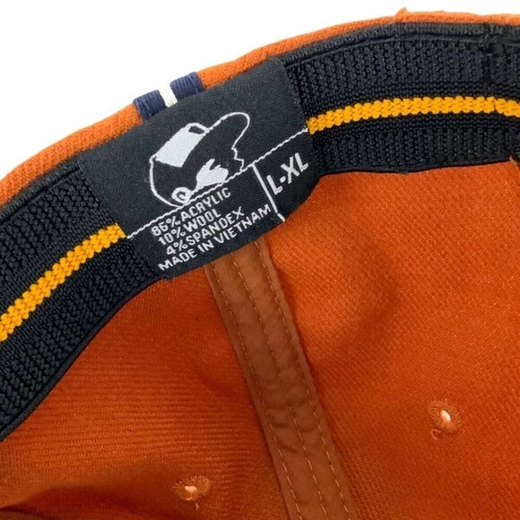 Texas Longhorns Embroidered Cap L/XL White & Orange Stretch Fit UT - Picture 7 of 7